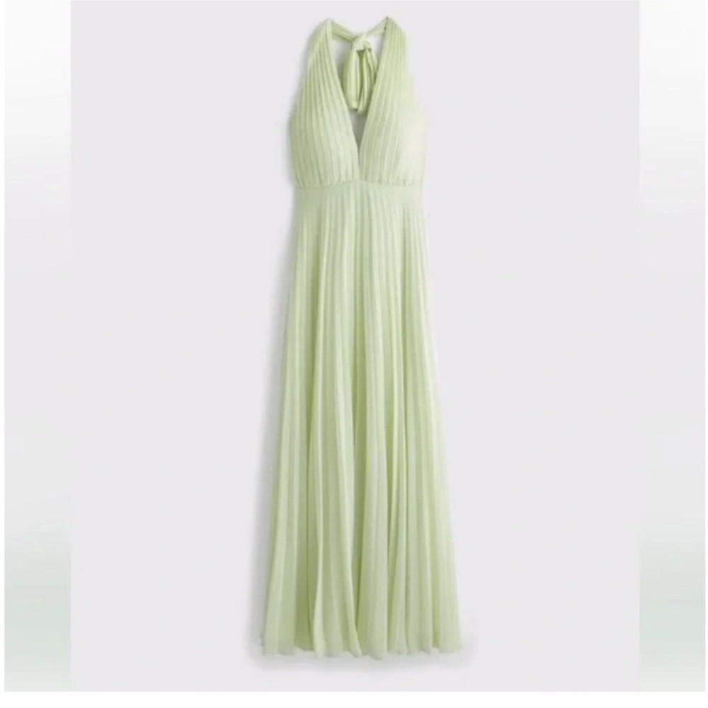 Abercrombie & Fitch Pale Green Halter Maxi Dress